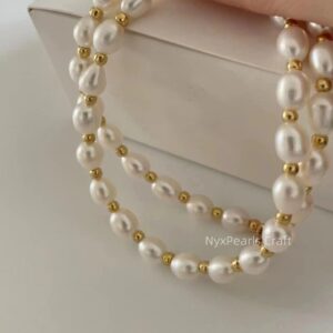 Gold Pearl Natural Pearl Necklace