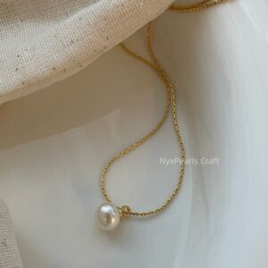 Button Pearl Necklace
