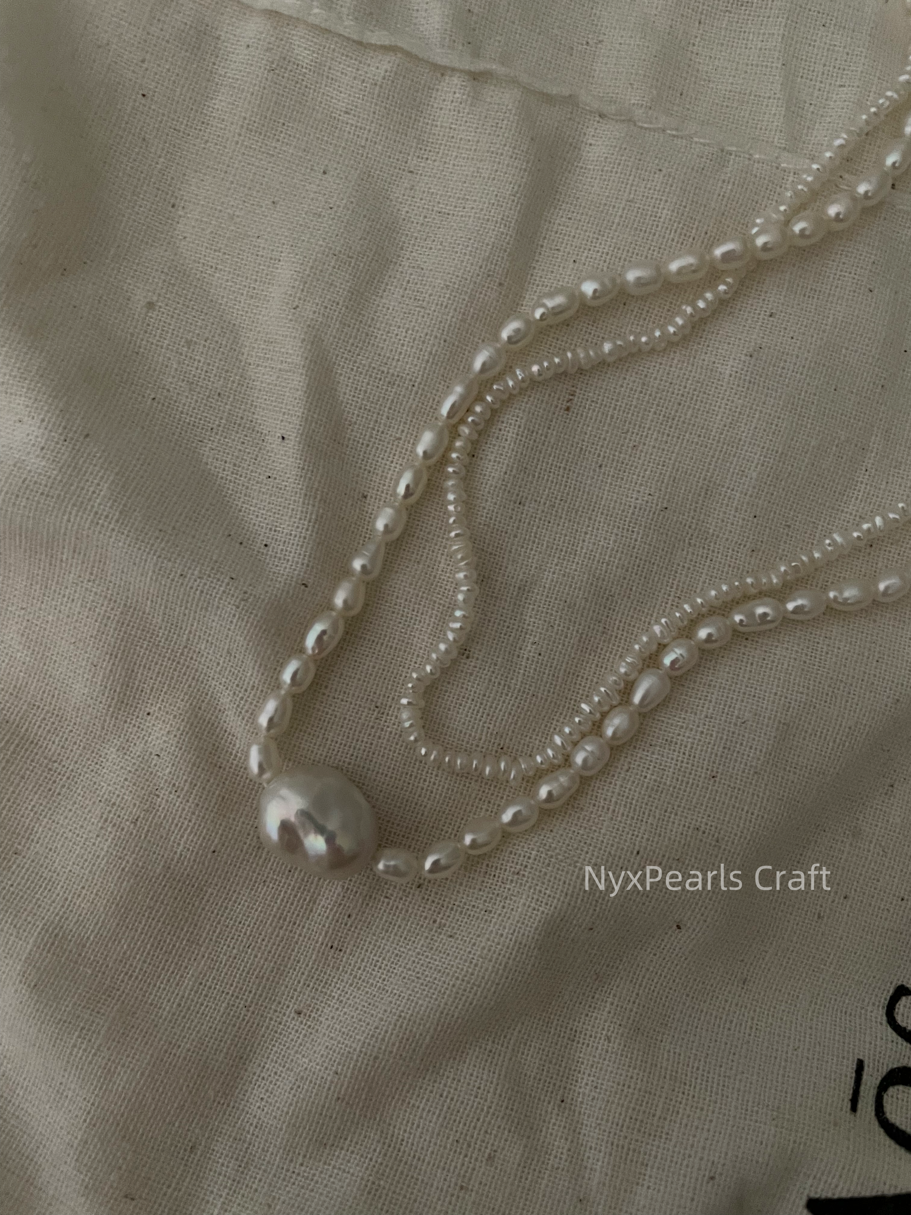 Wrinkled Bami Pure Silver Chain - 图片 5