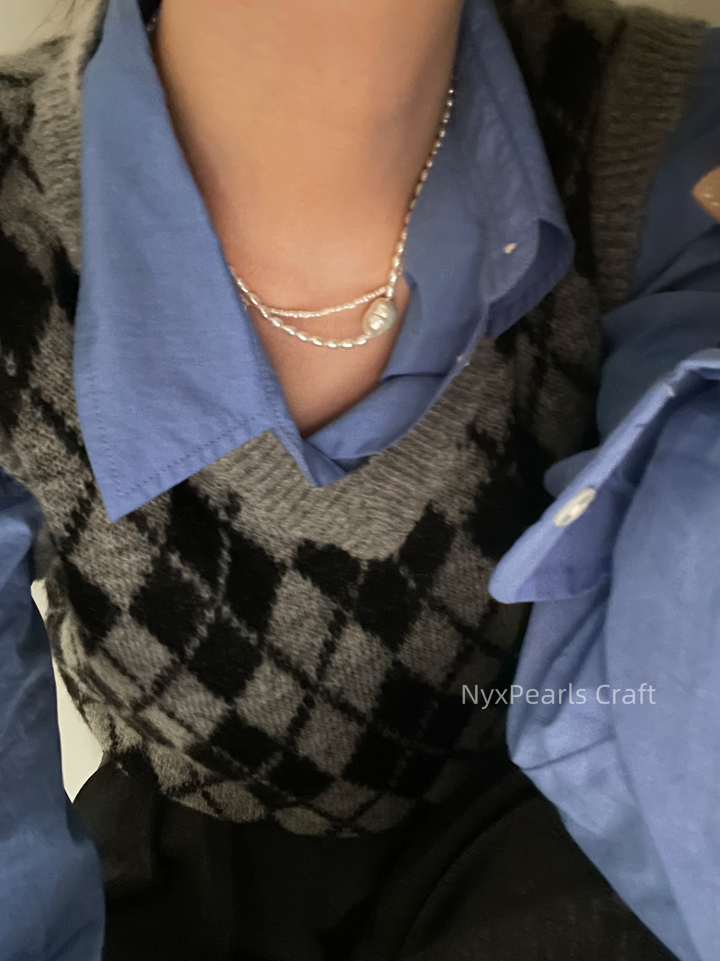 Wrinkled Bami Pure Silver Chain - 图片 8