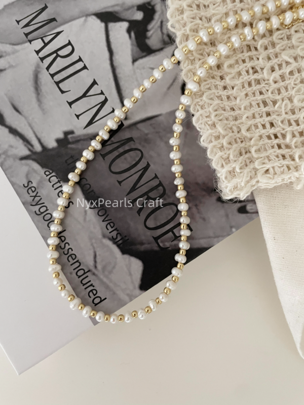Golden Braided Necklace - 图片 5