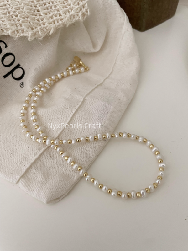Golden Braided Necklace - 图片 4