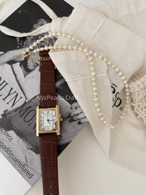 Golden Braided Necklace - 图片 3