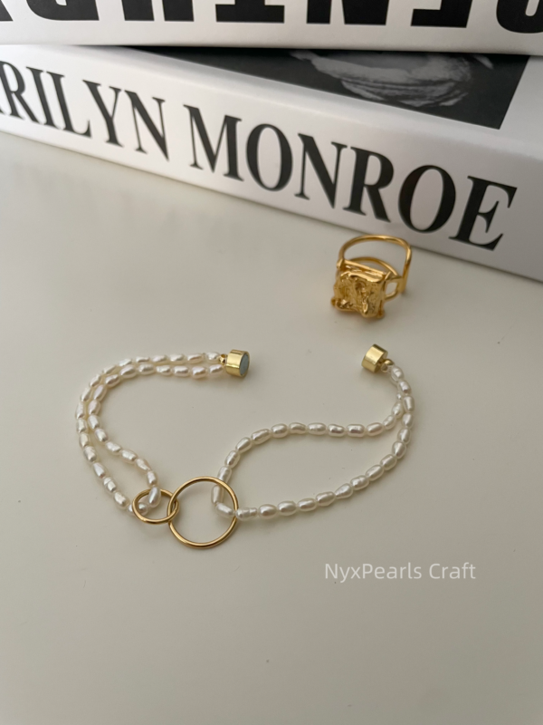 229-232 Double-Layer Delicate Pearl Bracelet - 图片 4