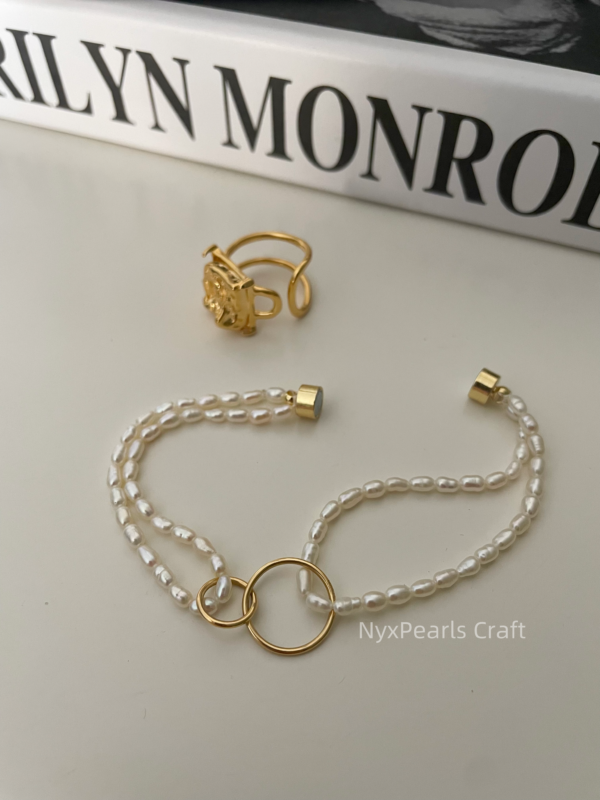 229-232 Double-Layer Delicate Pearl Bracelet - 图片 2