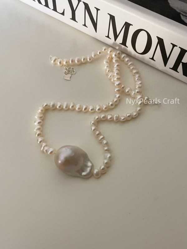 Large Baroque Pearl Necklace - 图片 3