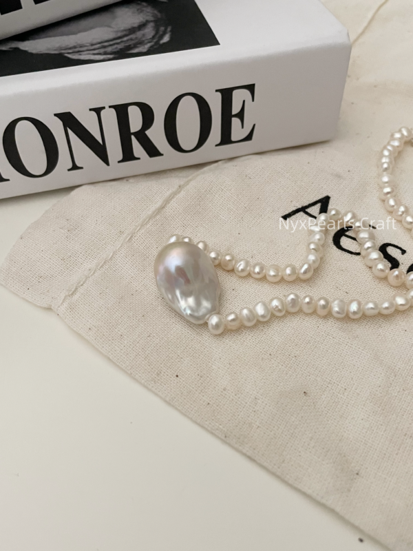 Large Baroque Pearl Necklace