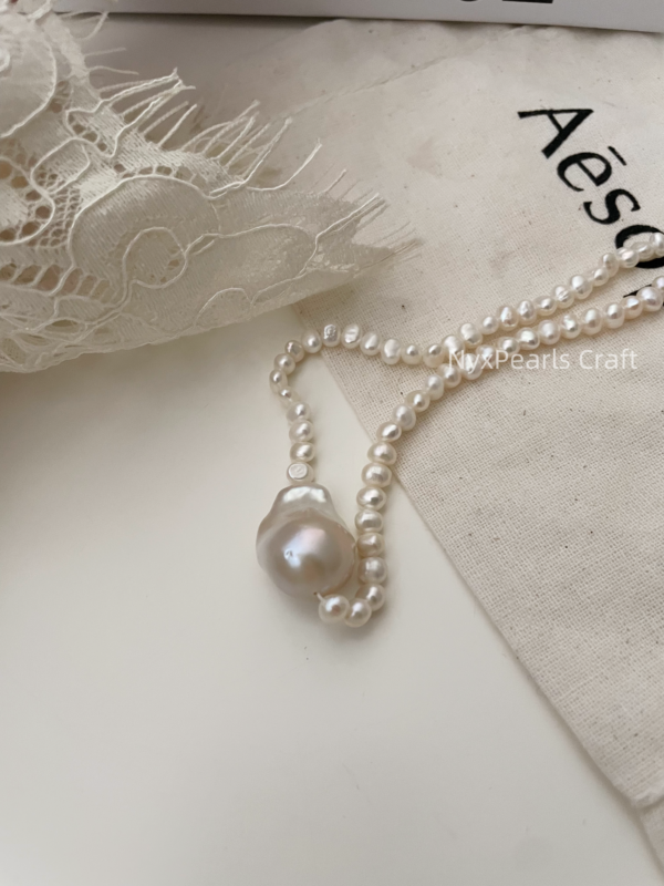 Large Baroque Pearl Necklace - 图片 2