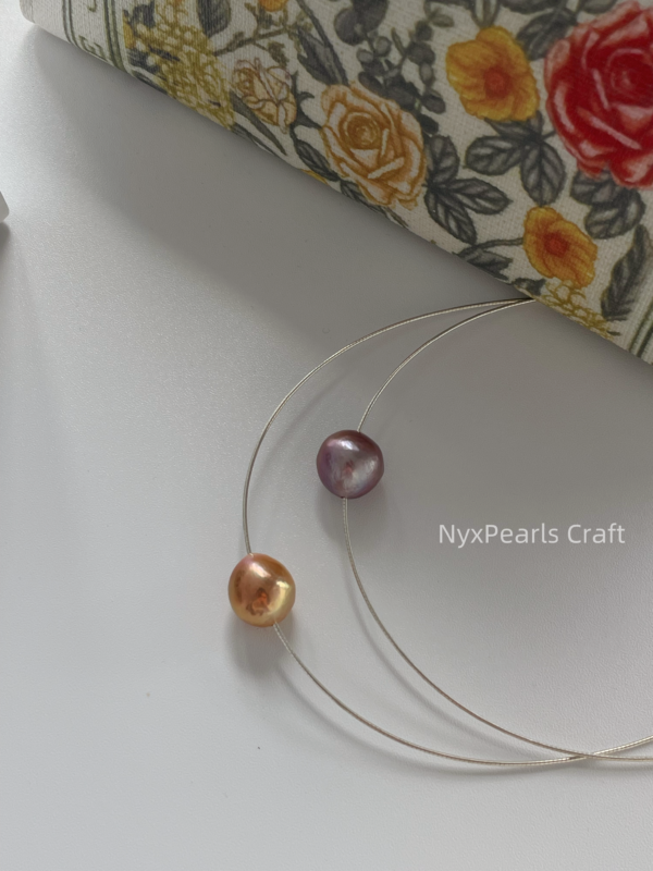 Colorful Baroque Pearl Choker-baroque pearls in Random natural colors - 图片 3