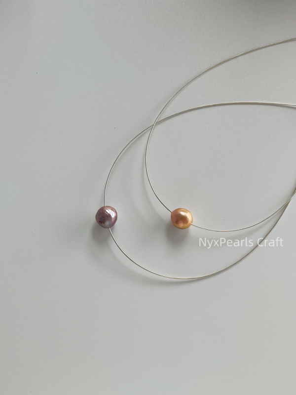 Colorful Baroque Pearl Choker-baroque pearls in Random natural colors - 图片 4