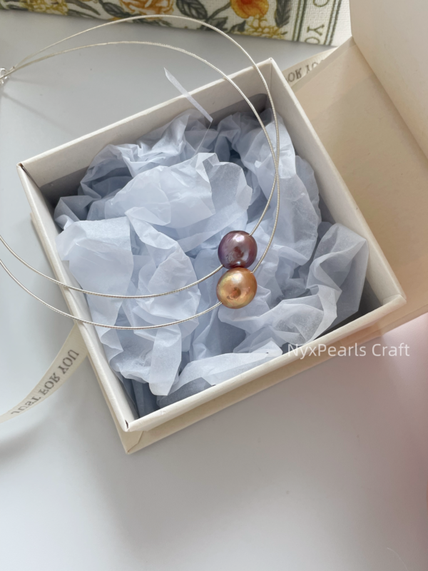 Colorful Baroque Pearl Choker-baroque pearls in Random natural colors - 图片 6