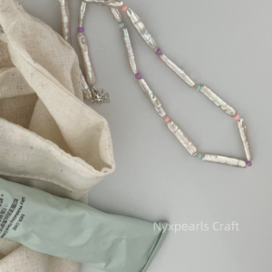 Colorful Long Baroque Pearl Necklace