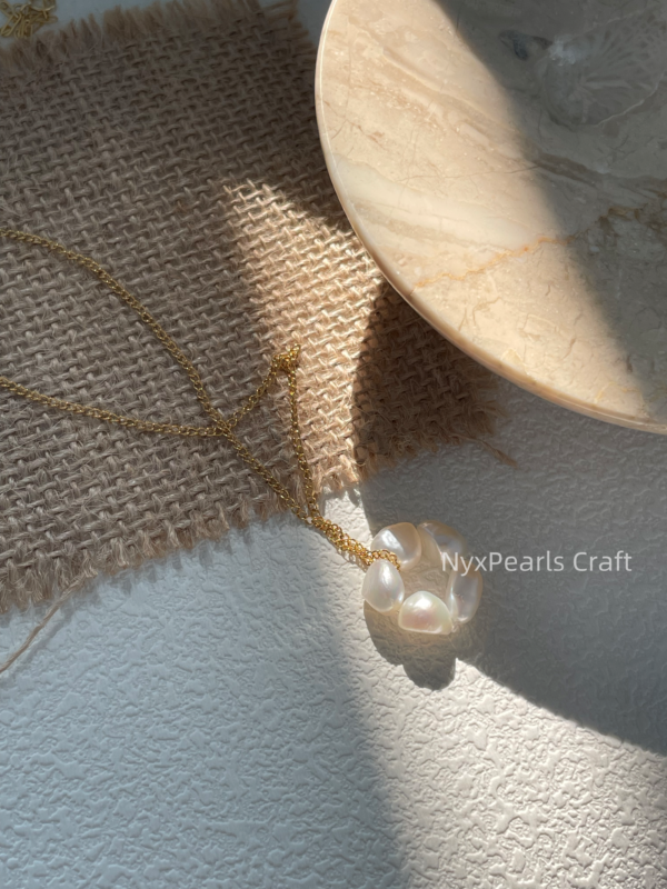 Natural Pearl Flower Necklace - 图片 2