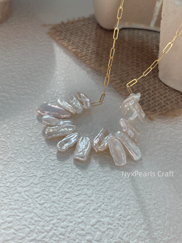 Irregular Smile Pearl Necklace - 图片 2