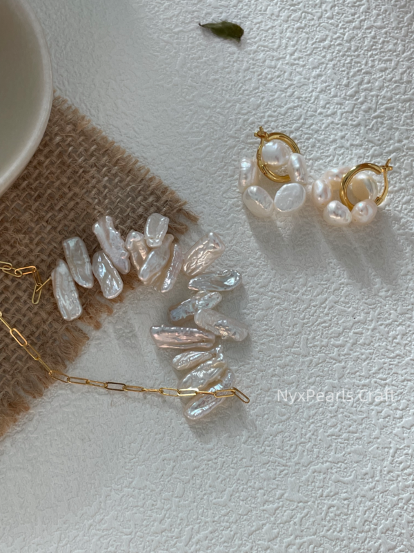 Irregular Smile Pearl Necklace - 图片 4