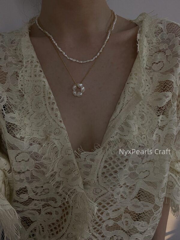 Natural Pearl Flower Necklace - 图片 7