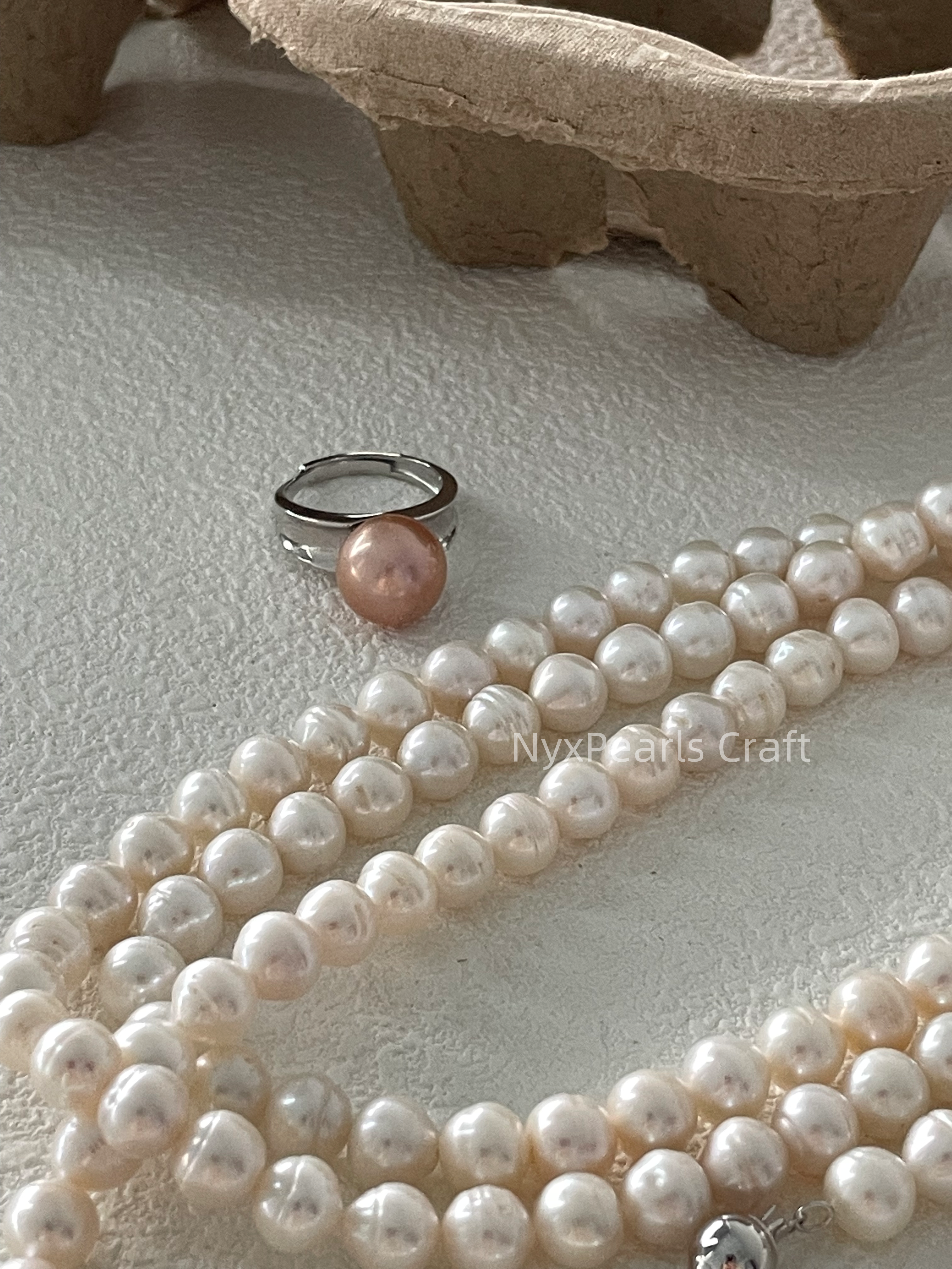 Twisted Pearl Necklace – 1m Sterling Silver Elegance - 图片 4