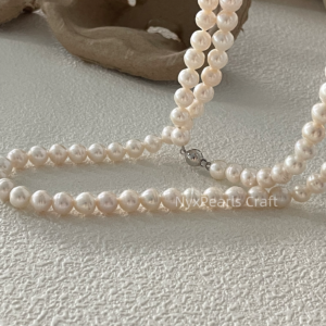 Twisted Pearl Necklace – 1m Sterling Silver Elegance
