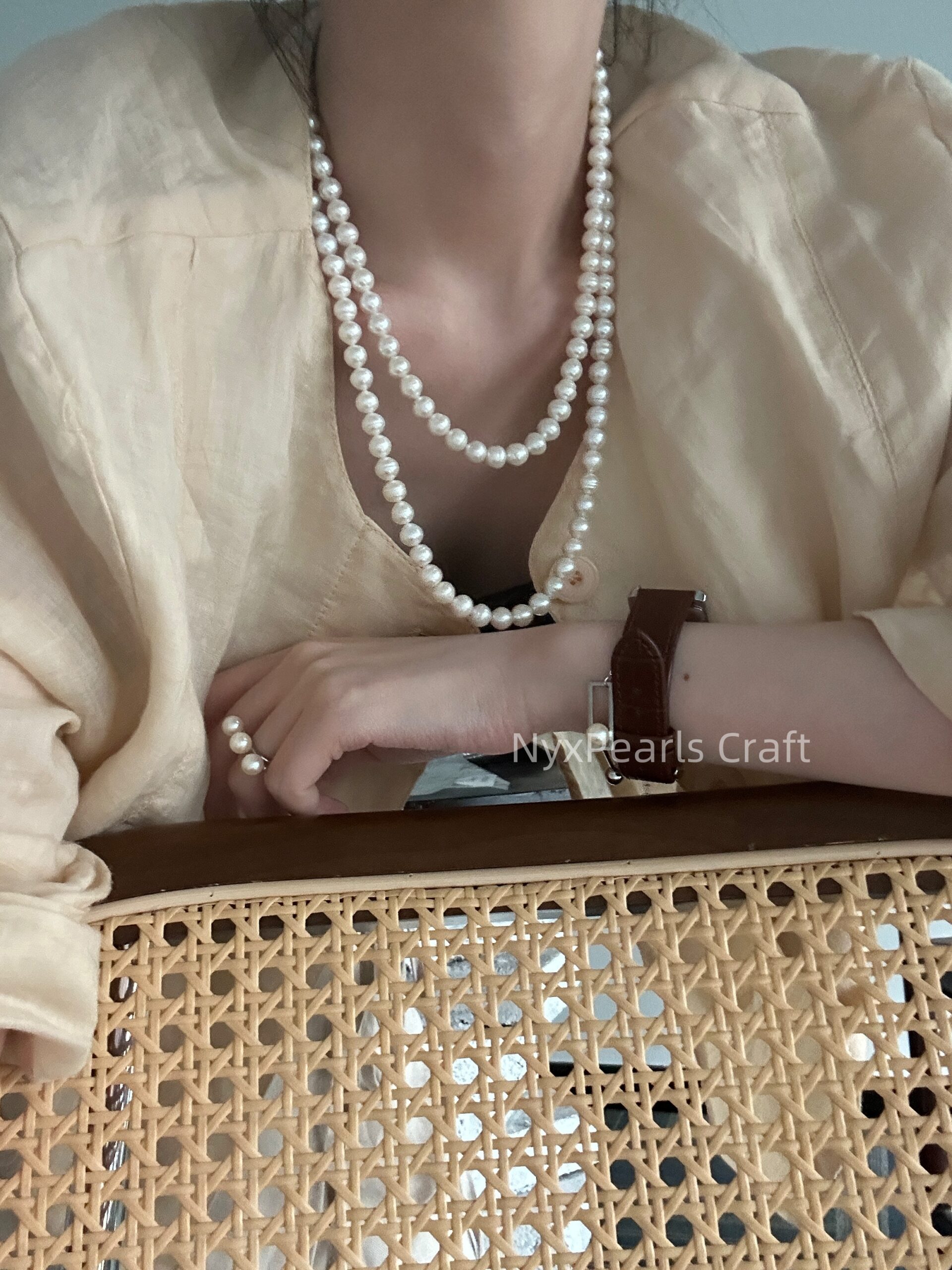 Twisted Pearl Necklace – 1m Sterling Silver Elegance - 图片 15