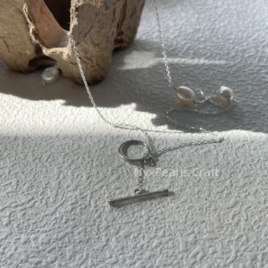 Minimalist Long Pearl Necklace – 70cm Sterling Silver Elegance