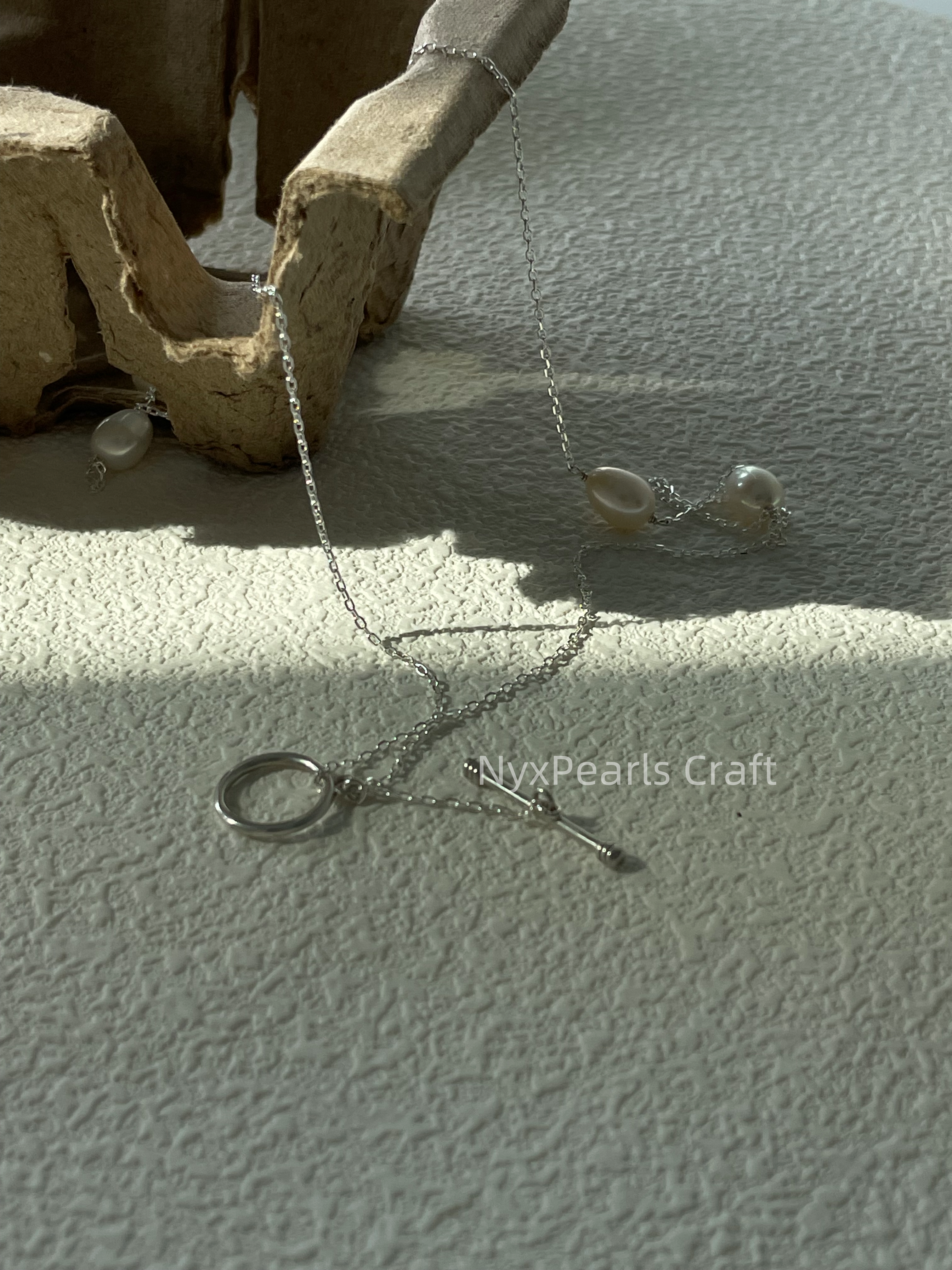 Minimalist Long Pearl Necklace – 70cm Sterling Silver Elegance - 图片 4