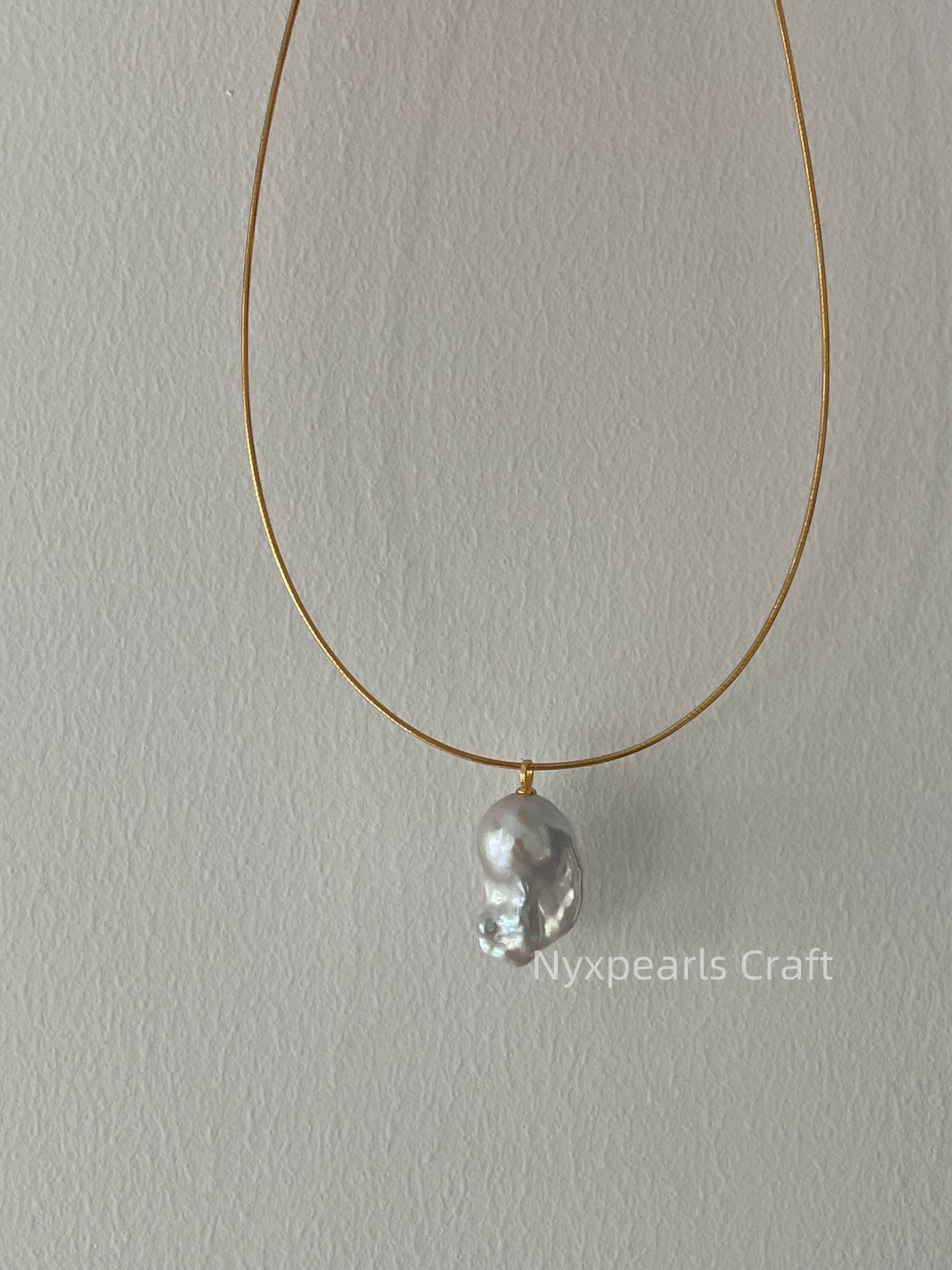 Gold-Tipped Baroque Pearl Choker - 图片 4