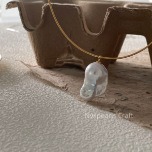 Gold-Tipped Baroque Pearl Choker