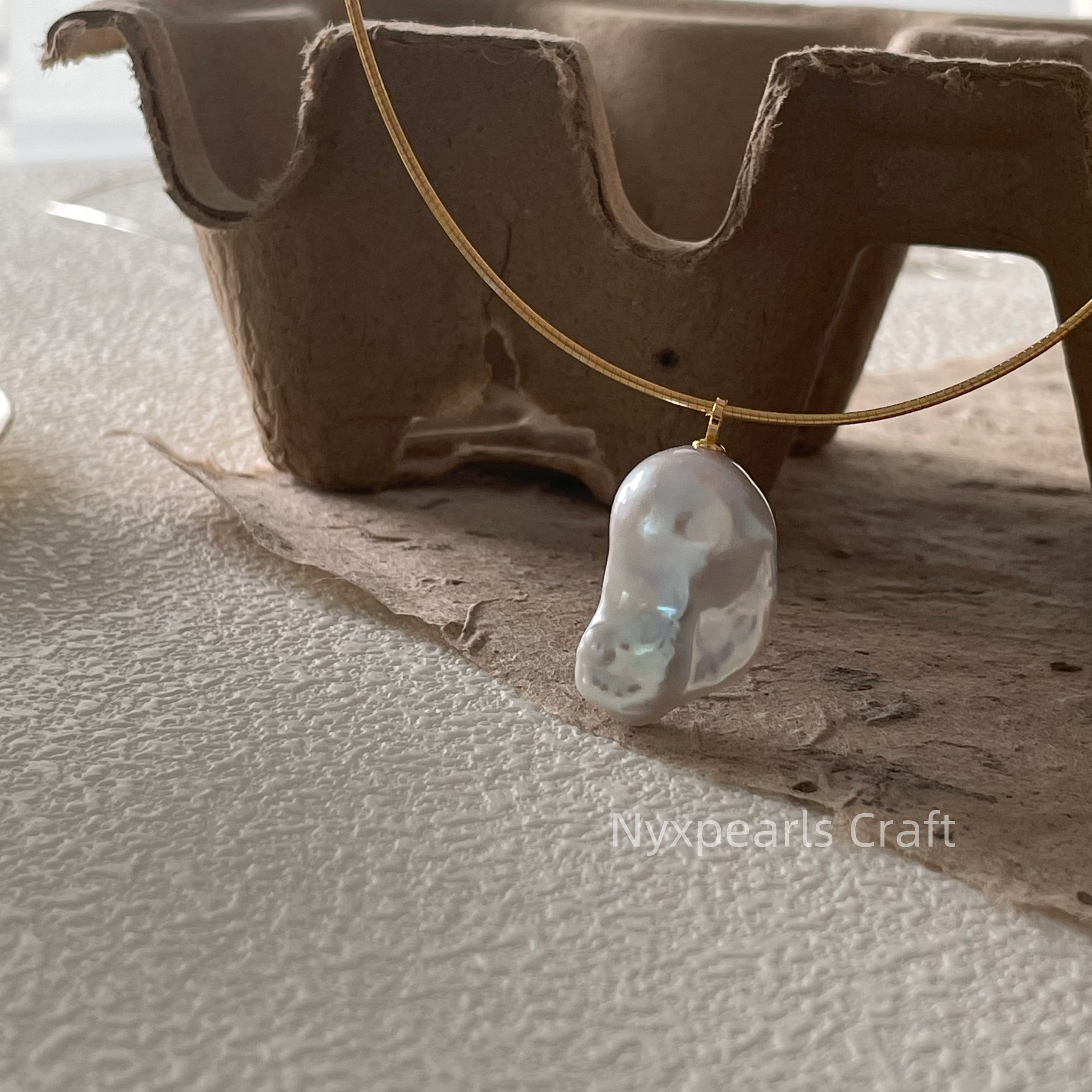 Gold-Tipped Baroque Pearl Choker