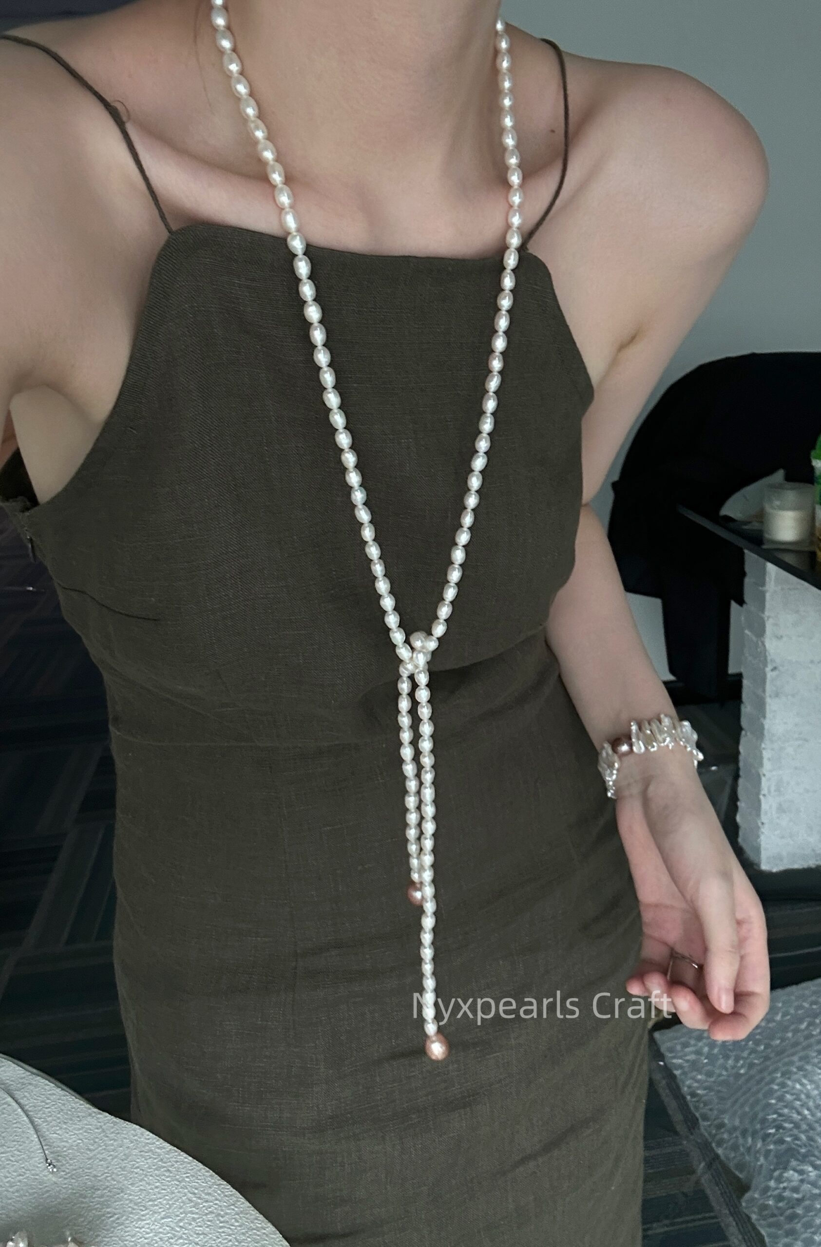 Candy Pearl Long Necklace - 图片 16