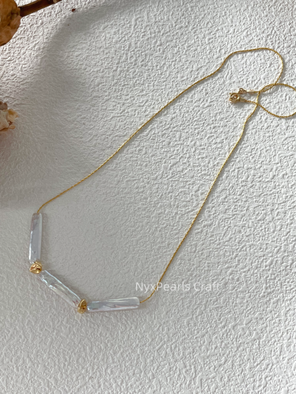 Minimalist Baroque Pearl Necklace - 图片 7