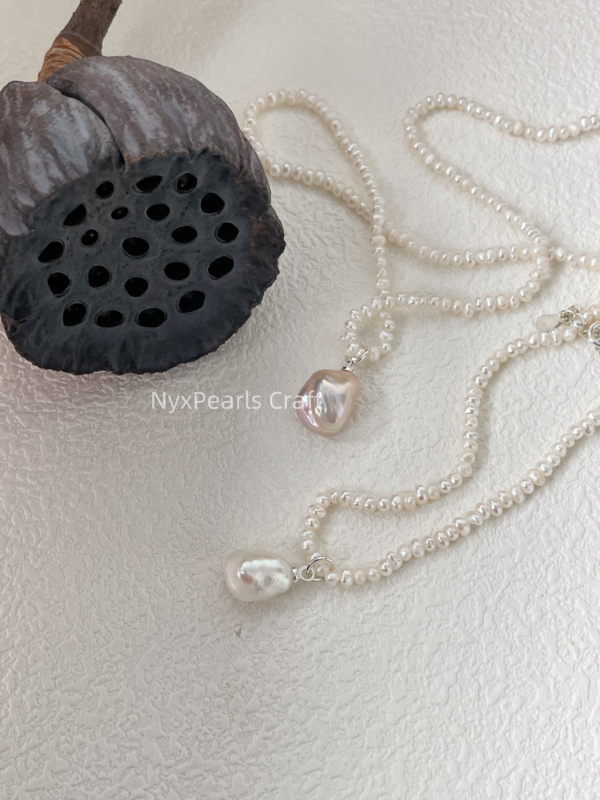 Little Pebble Pearl Necklace - 图片 3