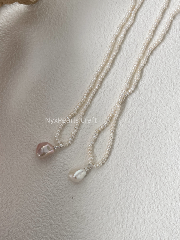 Little Pebble Pearl Necklace - 图片 4
