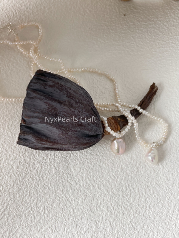 Little Pebble Pearl Necklace - 图片 6
