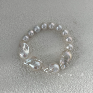 Large Baroque Pearl Beaded Bracelet