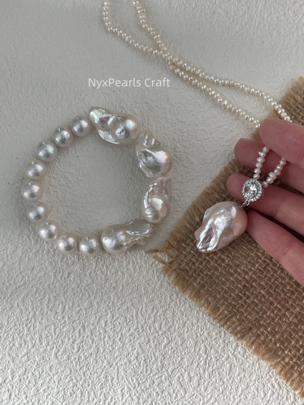Large Baroque Pearl Long Necklace - 图片 5