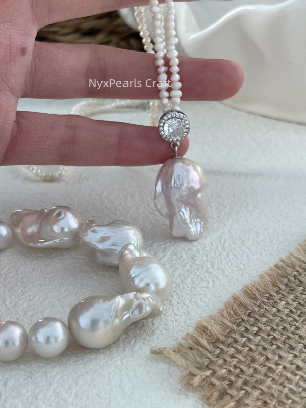 Large Baroque Pearl Long Necklace - 图片 6