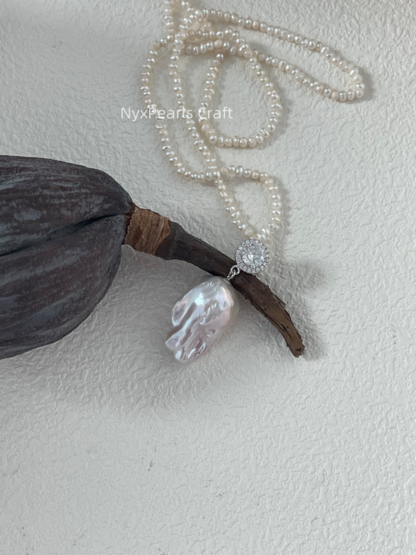 Large Baroque Pearl Long Necklace