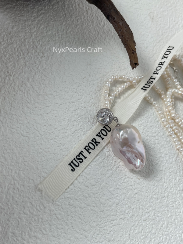 Large Baroque Pearl Long Necklace - 图片 2