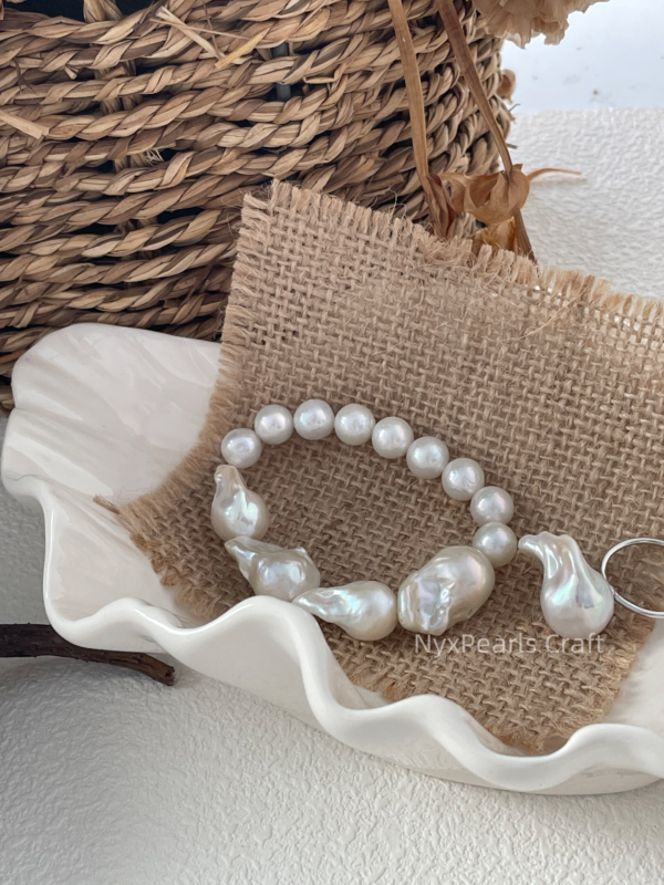 Large Baroque Pearl Beaded Bracelet - 图片 8