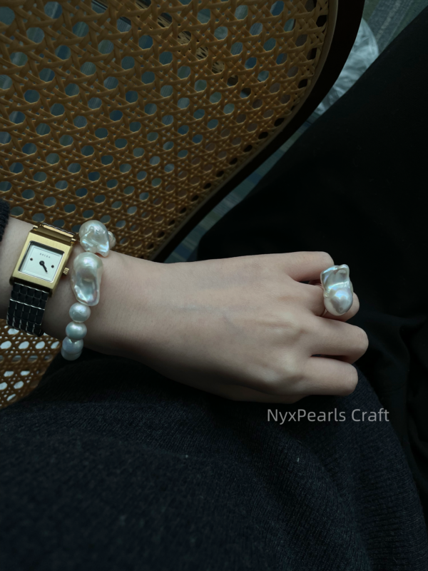 Large Baroque Pearl Beaded Bracelet - 图片 9
