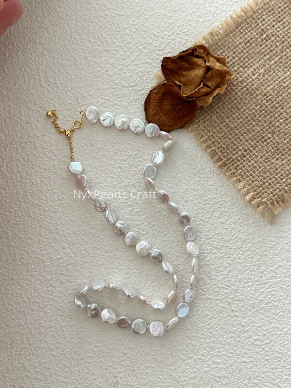 Small Round Baroque Pearl Necklace - 图片 2