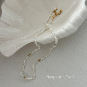Mini Baby Gold Bead Necklace