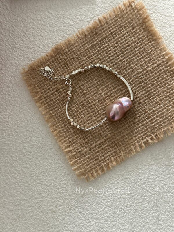 Dazzling Baroque Accent Pure Silver Bracelet