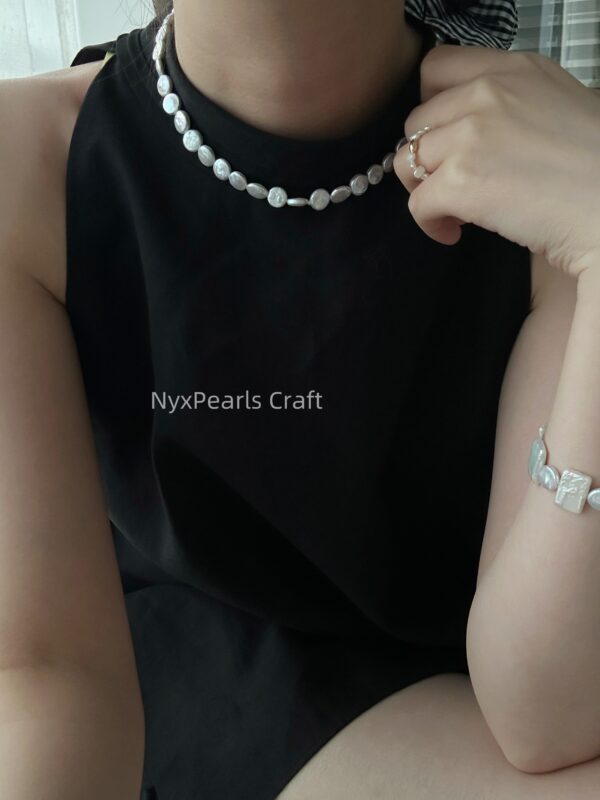 Small Round Baroque Pearl Necklace - 图片 12