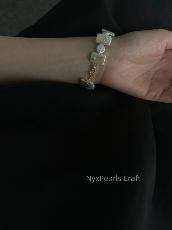 Baroque Pearl Bracelet – Geometric Design - 图片 16