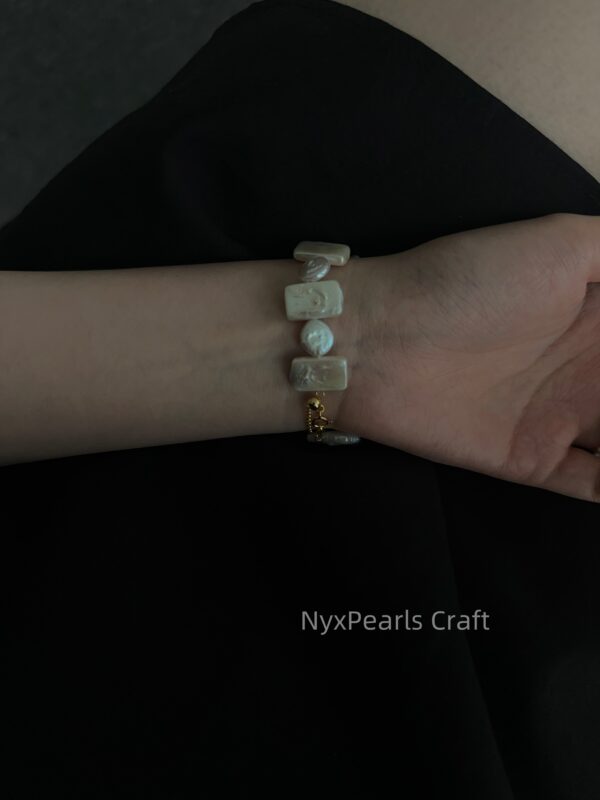Baroque Pearl Bracelet – Geometric Design - 图片 15