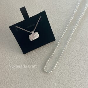 Small Square Diamond Necklace