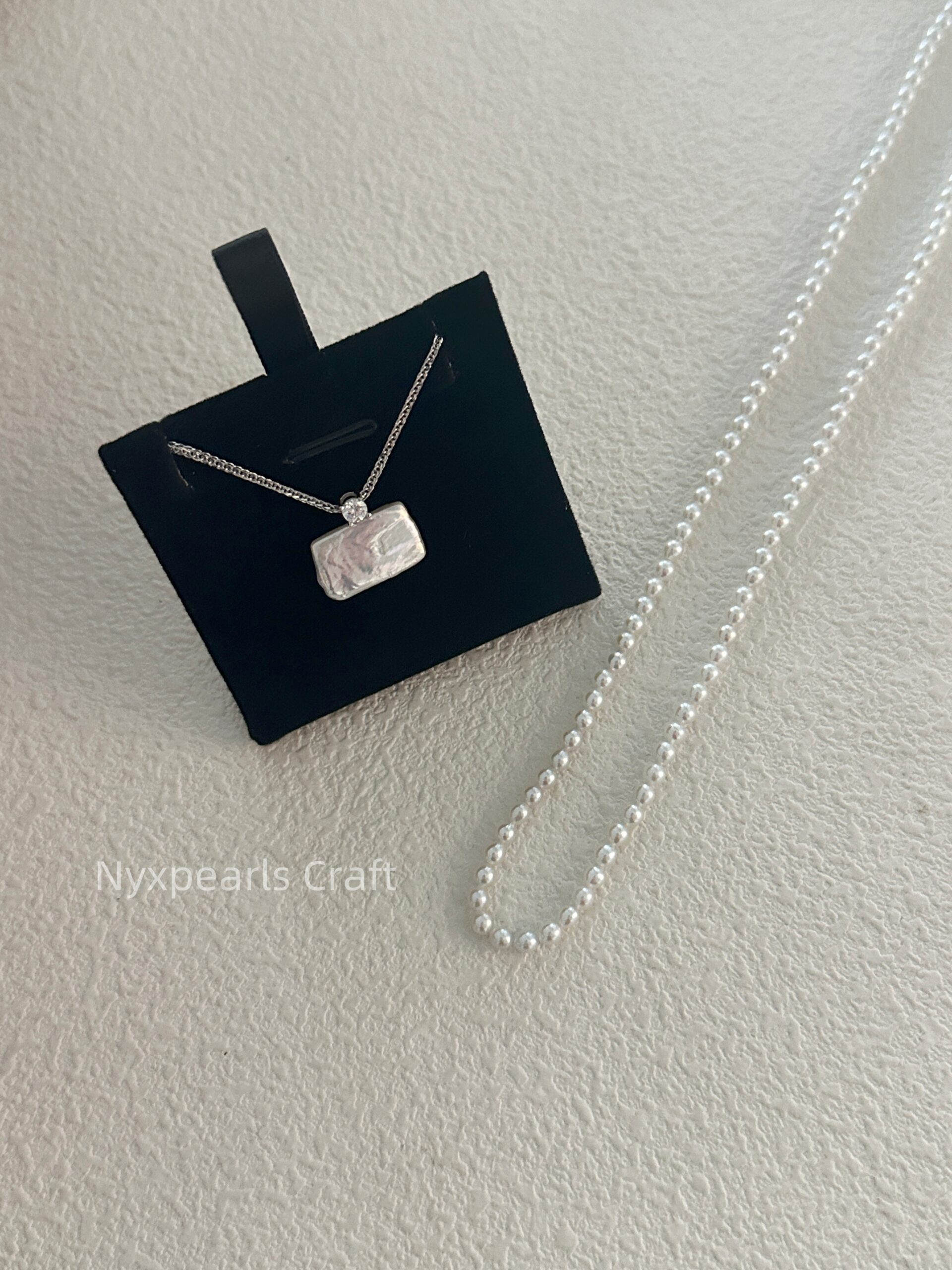 Small Square Diamond Necklace