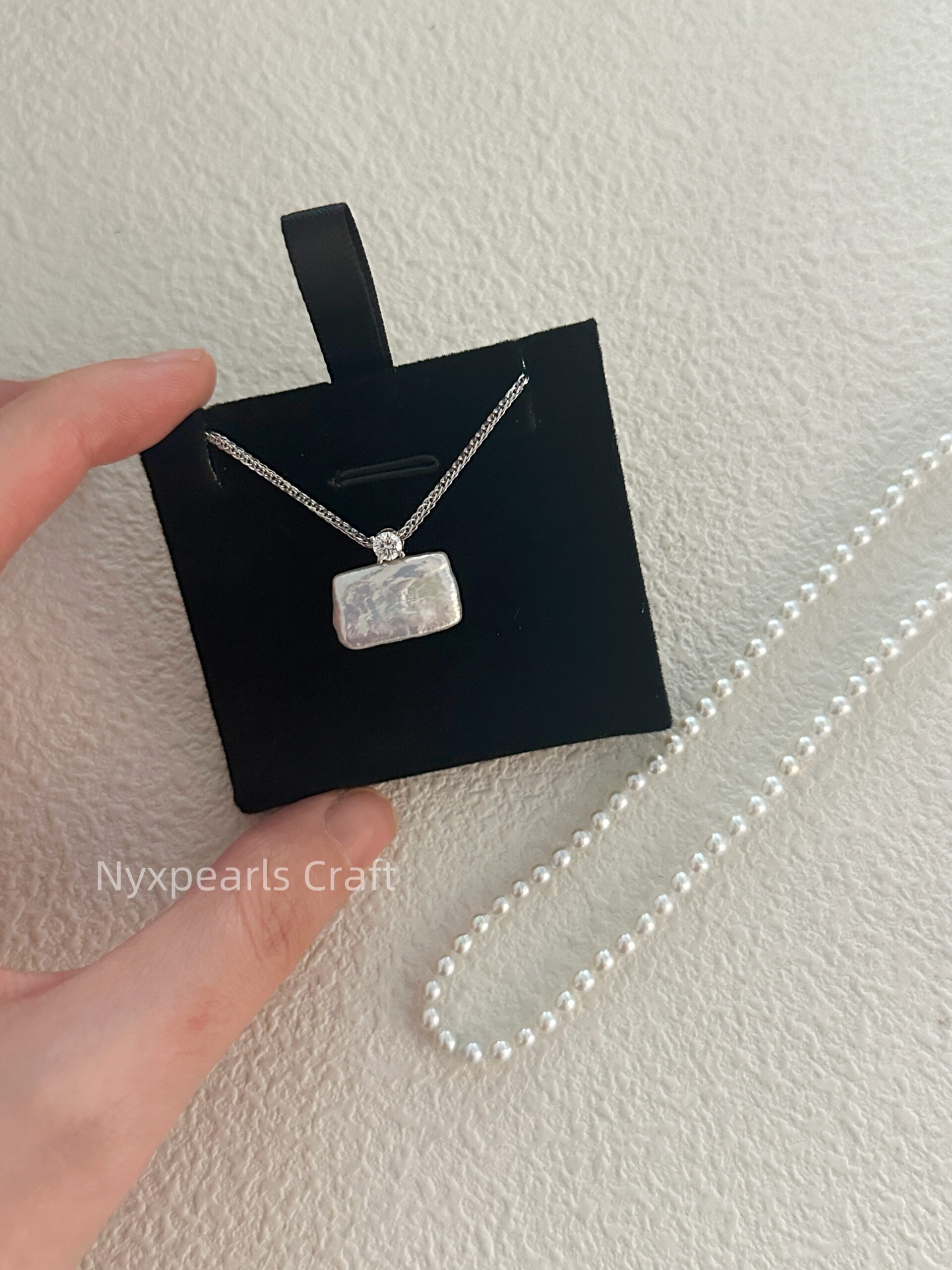 Small Square Diamond Necklace - 图片 2