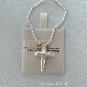 Cross Pearl Necklace